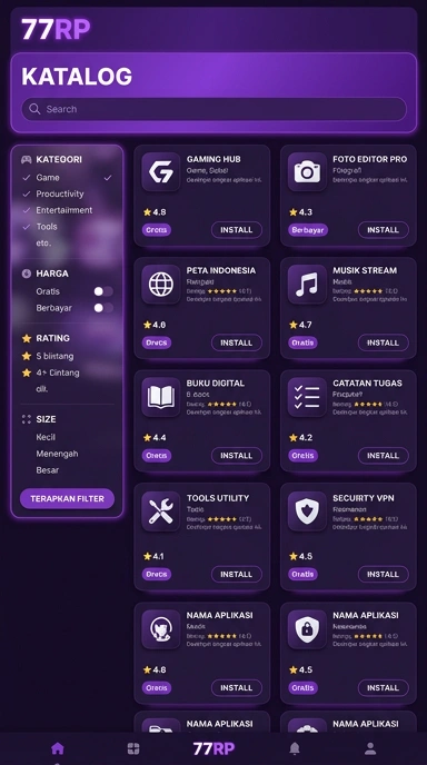 77rp – Indeks Aplikasi Populer & Kanal Uji Terbaik