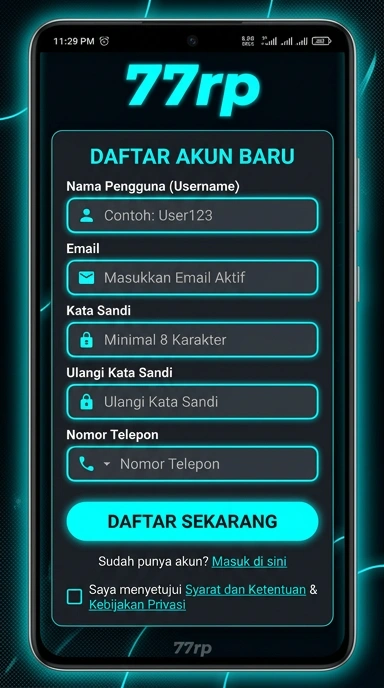 Panduan Membuat Akun Baru di 77rp