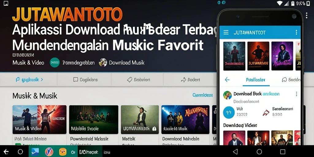 Tampilan antarmuka JUTAWANTOTO yang sederhana dan menarik untuk Download Musik.