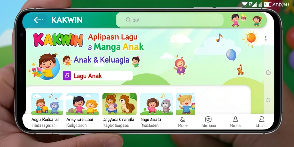 Tampilan antarmuka KAKWIN yang ramah anak dan menarik.