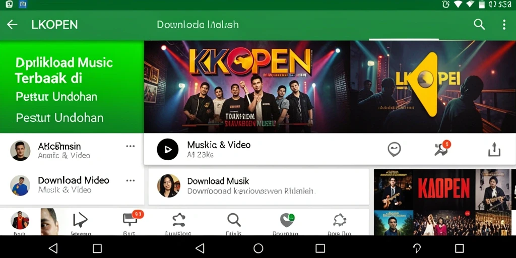 Tampilan antarmuka LKOPEN yang user-friendly untuk Download Musik.