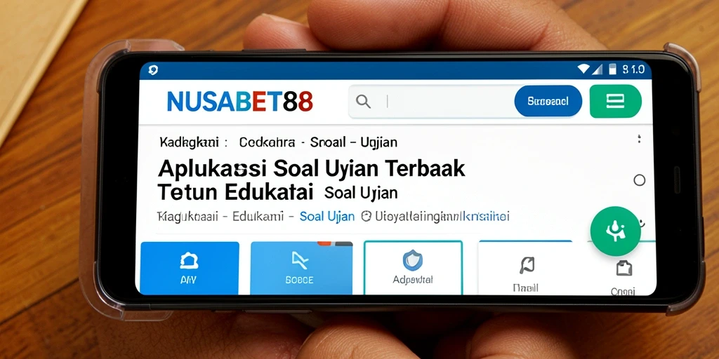 Tampilan utama antarmuka NUSABET88 dengan soal ujian.
