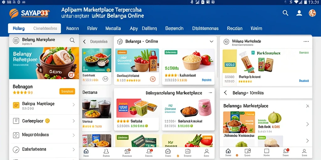 Tampilan antarmuka SAYAP33 yang sederhana dan efisien dalam berbelanja.