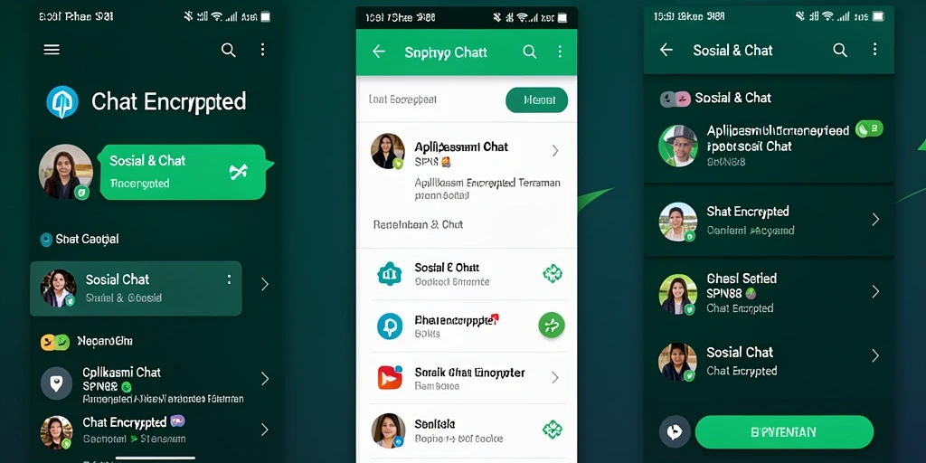 Antarmuka SPN88 menampilkan fitur Chat Encrypted yang aman.